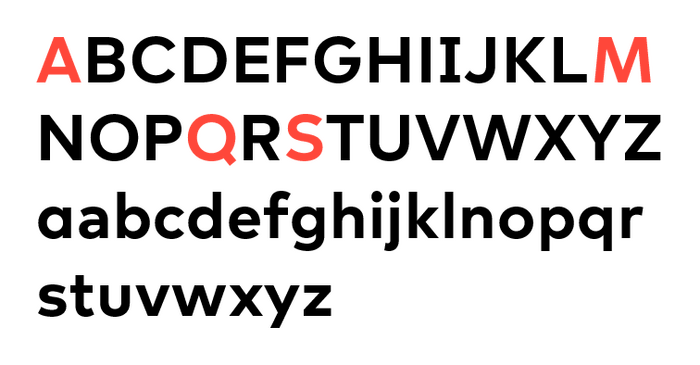 “The letters in our logo served as the inspiration for SFMOMA Display, which adopts their open shapes and gracious curves. SFMOMA Display is distinguished by the splayed legs of its ‘M’, the lower counter of the ‘A’, and the sinuous curves of the capital ‘S’. And be sure not to miss the sleekly modern ‘Q’!”