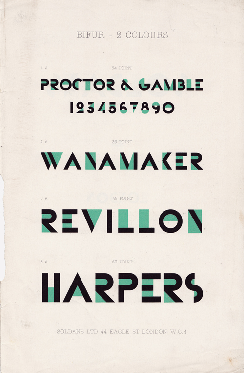 Bifur typeface specimen 2