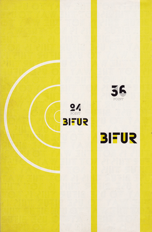 Bifur typeface specimen 3