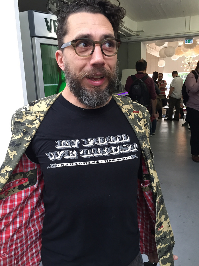 Matteo Bologna wears Federal at TYPO Berlin 2016.