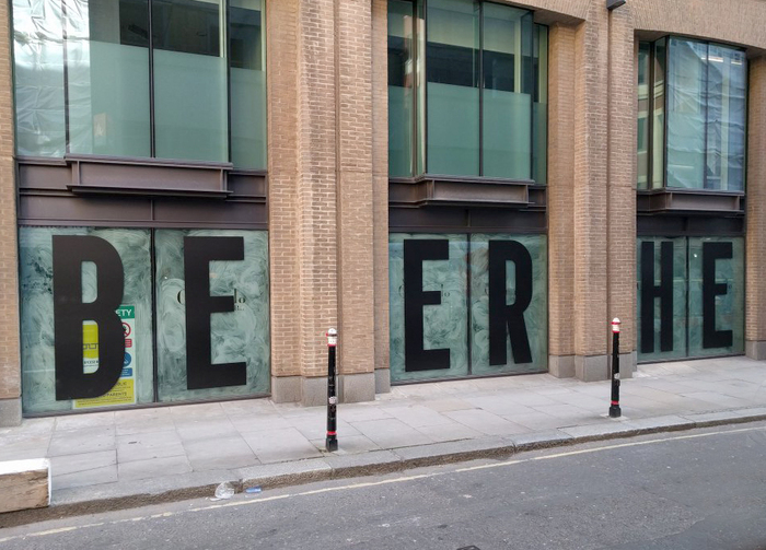 Draft House Chancery with stretched to fit, pre-launch window graphics