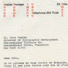 Adrian Frutiger letterheads (1970, 1974)