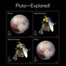 <cite>Views of Our Planets</cite> and <cite>Pluto—Explored!</cite> US postage stamps