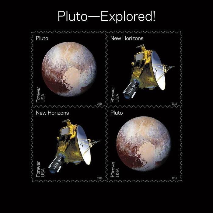 Views of Our Planets and Pluto—Explored! US postage stamps 2