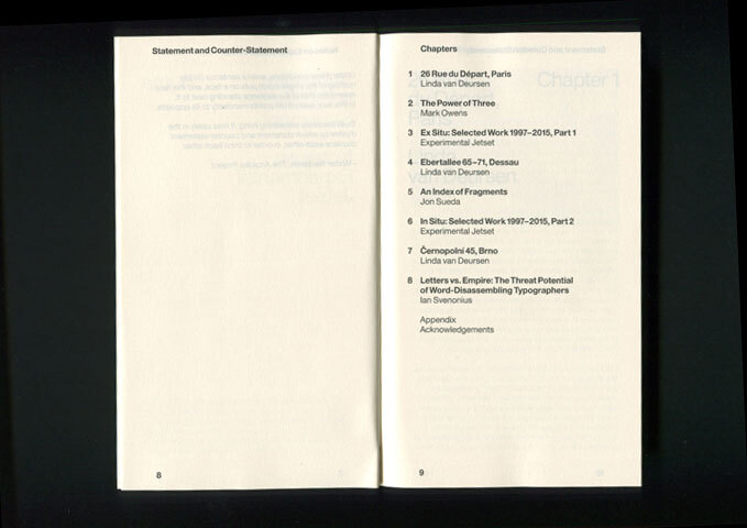 Statement and Counter-Statement, Automatically Arranged Alphabets, and Arts/Rats/Star 3