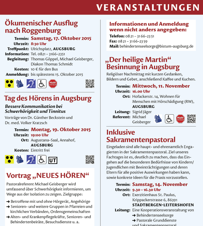 Detail of the Events section from issue 2/2015