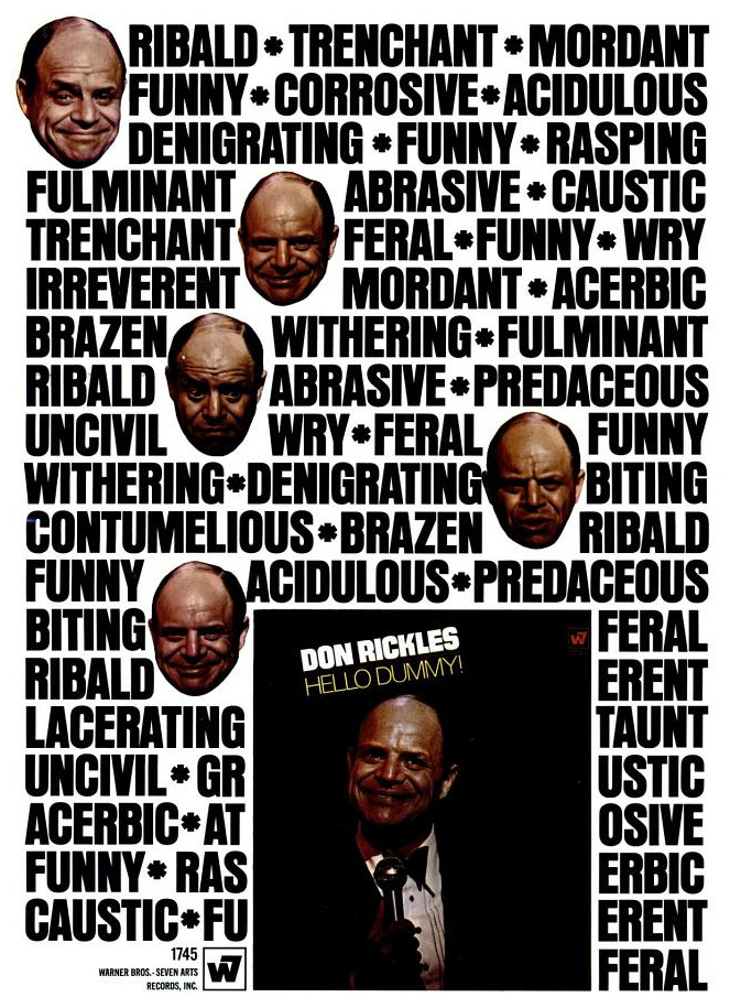 Ad for Hello Dummy! by Don Rickles
