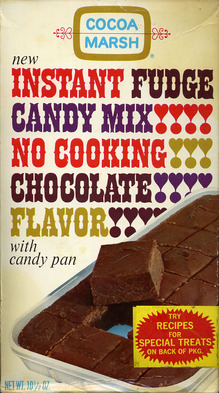 Cocoa Marsh Instant Fudge Candy Mix packaging