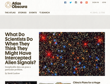 <cite>Atlas Obscura</cite> website