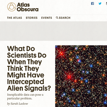 <cite>Atlas Obscura</cite> website