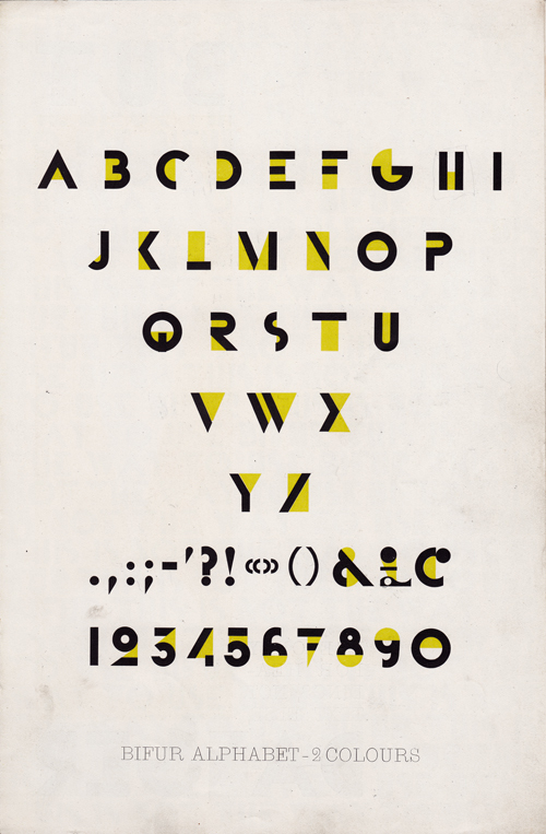 Bifur typeface specimen 4