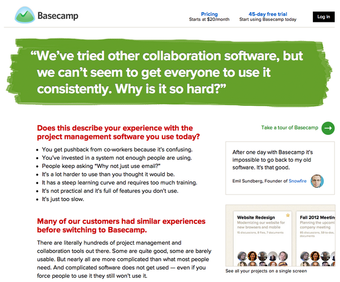 Basecamp 2 Product Site 2