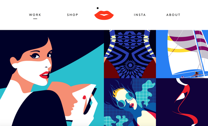 Malika Favre portfolio site 1
