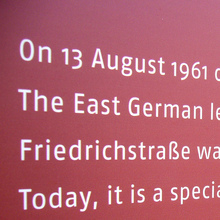 Berlin Wall timeline exhibition
