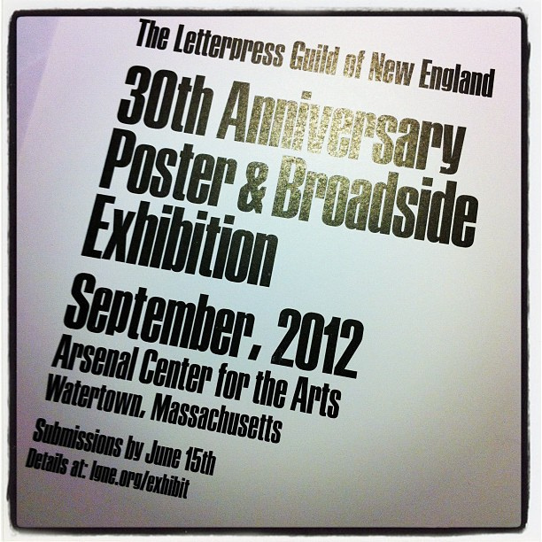Poster Letterpress Guild of New England 1