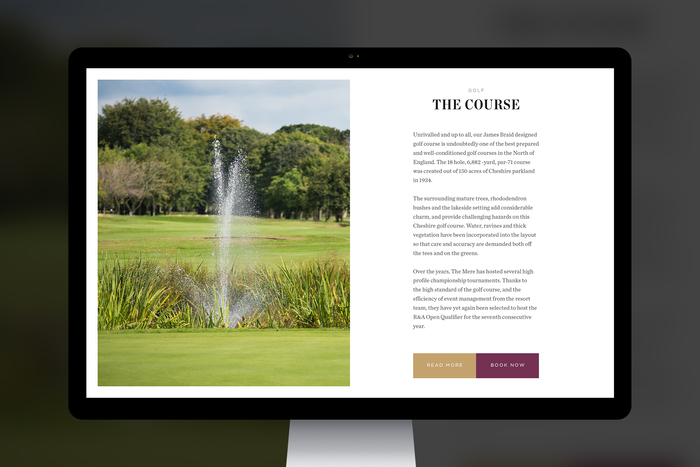 The Mere Golf Resort &amp; Spa website 3