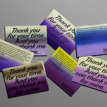 “Thank You For Your Time” exhibition flyer