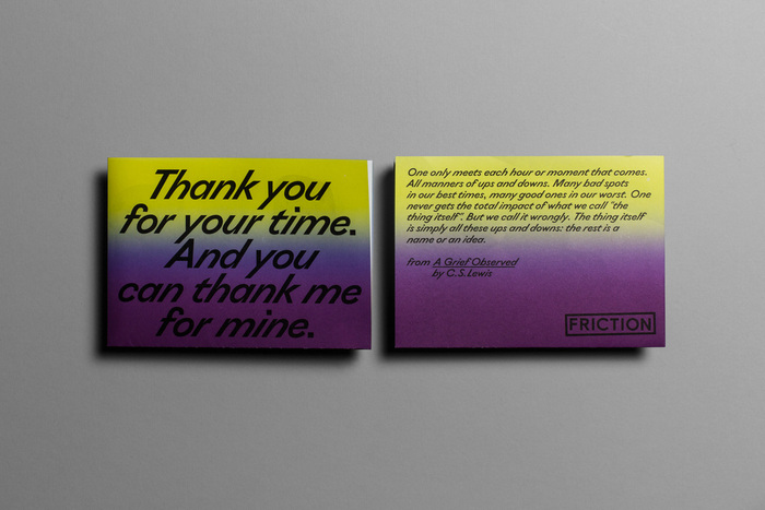 “Thank You For Your Time” exhibition flyer 2