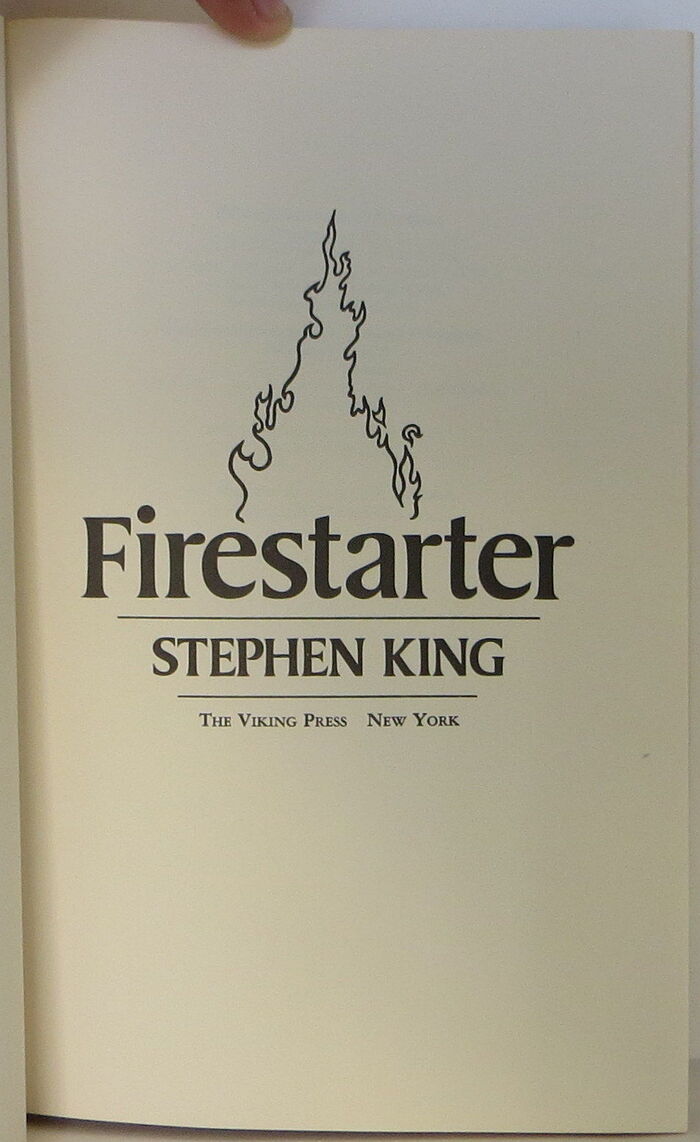 Firestarter, Viking 1st Edition 4