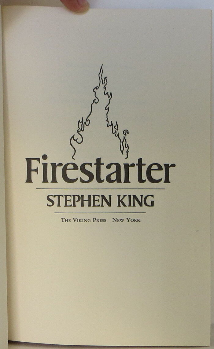 Firestarter, Viking 1st Edition 4