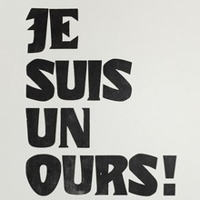 “Je suis un ours!” poster