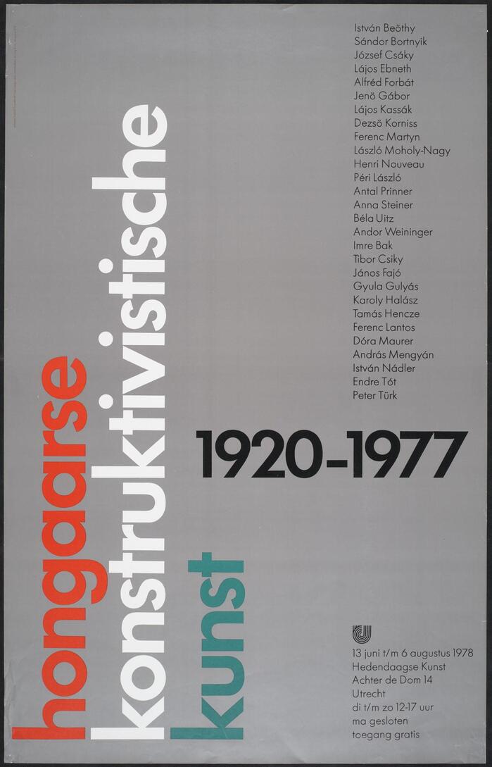 Hongaarse konstruktivistische kunst, 1920–1977 catalog and poster 2