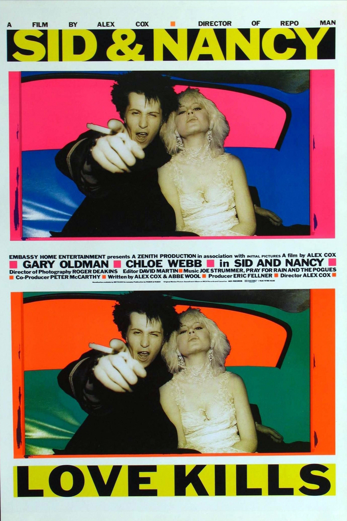 Repetition with changing colour sets: a nod to Andy Warhol in the poster design for the UK market, that comes in handy for the horizontal theatre poster.