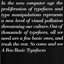 Massimo Vignelli’s <cite>A Few Basic Typefaces</cite>
