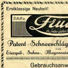 Fruco Patent-Schneeschläger ad