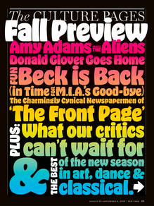 <cite>New York</cite> magazine, Culture Pages, Fall Preview 2016