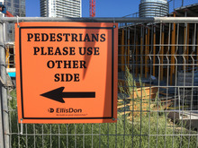 EllisDon construction site signs