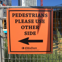EllisDon construction site signs