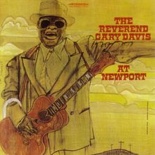 <cite>The Reverend Gary Davis At Newport</cite> album art