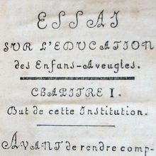 Haüy’s <cite>Essay on the Education of the Blind</cite> (1786)