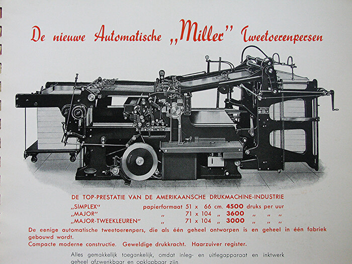 Miller printing press ad