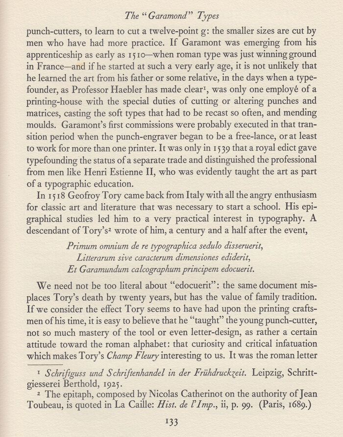 The Garamond Types Considered in The Fleuron No. 5 3