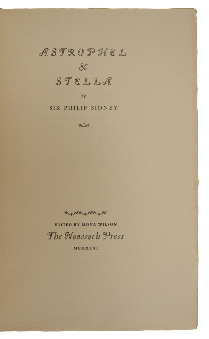 Astrophel &amp; Stella by Philip Sidney, Nonesuch Press 3