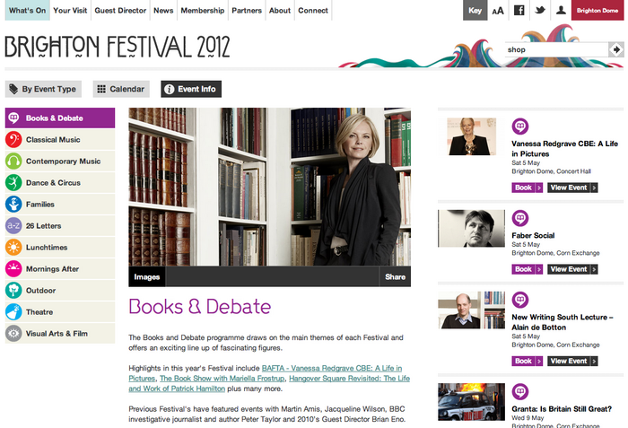 Brighton Festival 2012 Website 4