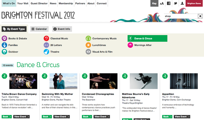 Brighton Festival 2012 Website 5
