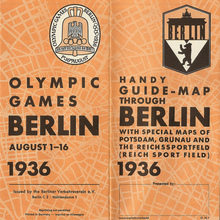 Guide-map through Berlin 1936