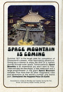 Disneyland ad for Space Mountain