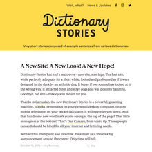 <cite>Dictionary Stories</cite> website