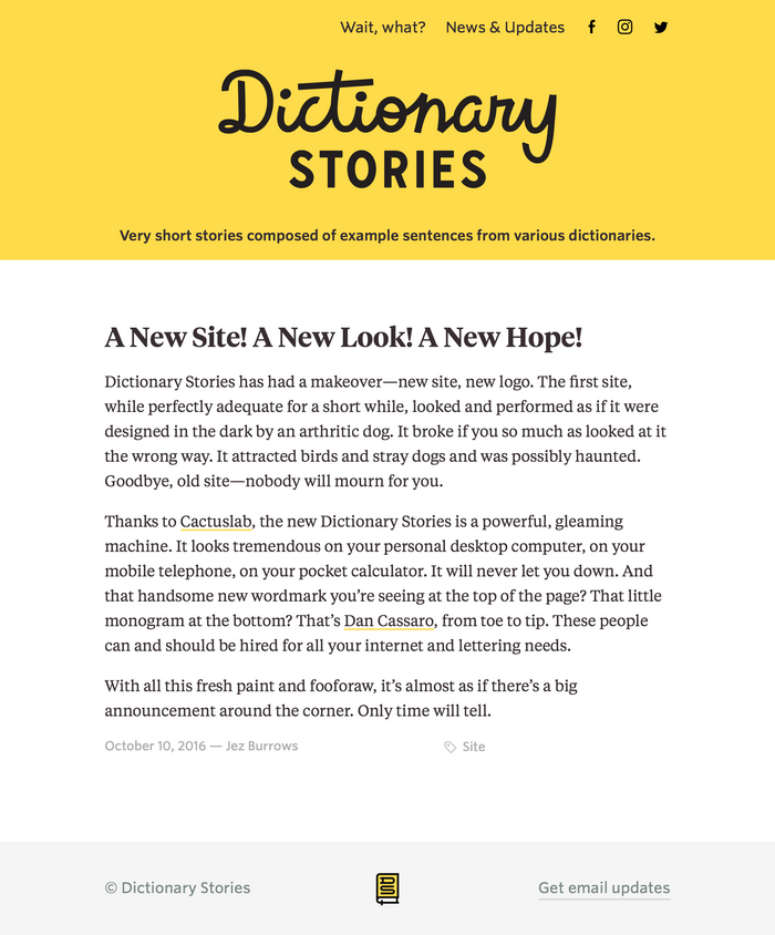 Dictionary Stories website 1