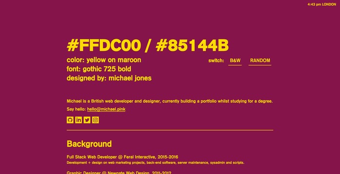 Michael Jones portfolio site 2