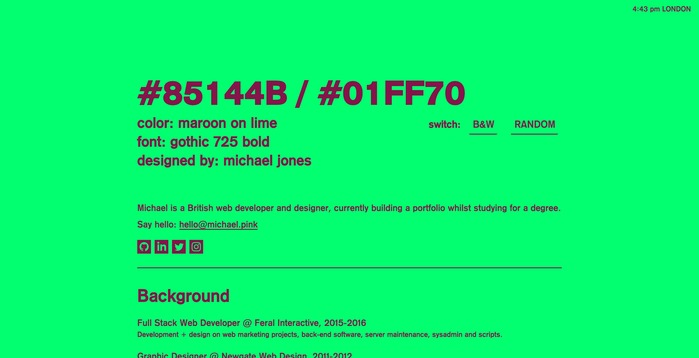 Michael Jones portfolio site 4