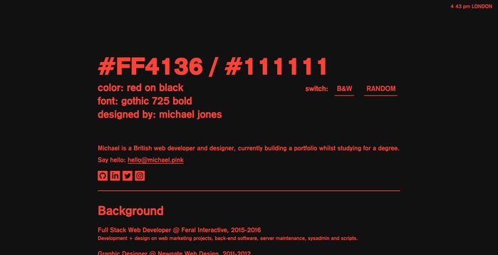 Michael Jones portfolio site 5