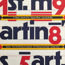 St. Martin’s School of Art 1985 Degree Shows poster