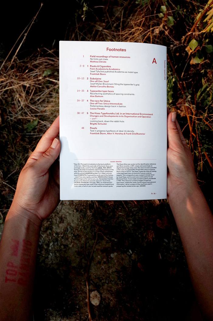 Footnotes, issue A 7