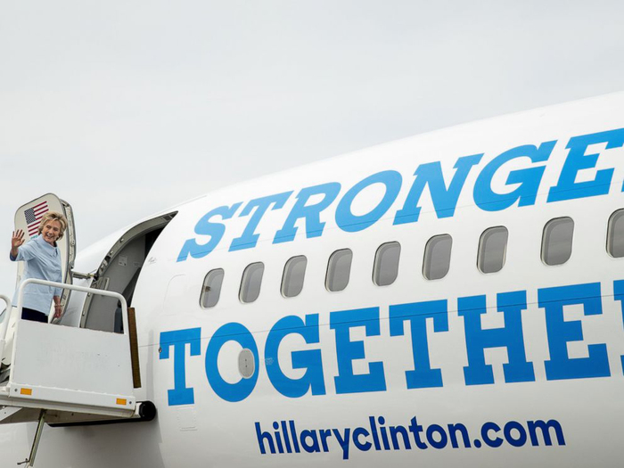 Hillary Clinton campaign plane “Stronger Together” 3