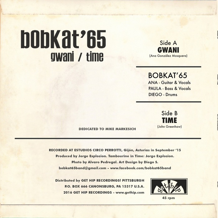 Bobkat’65 – “Gwani” / “Time” single cover 2